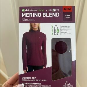 BNWT Paradox Merino Blend Women's Top - Violet